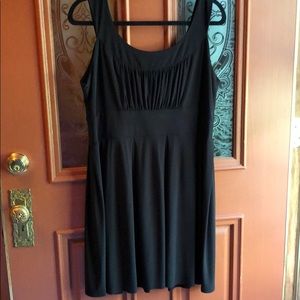 TIANA B. Black Scoop Neck Dress